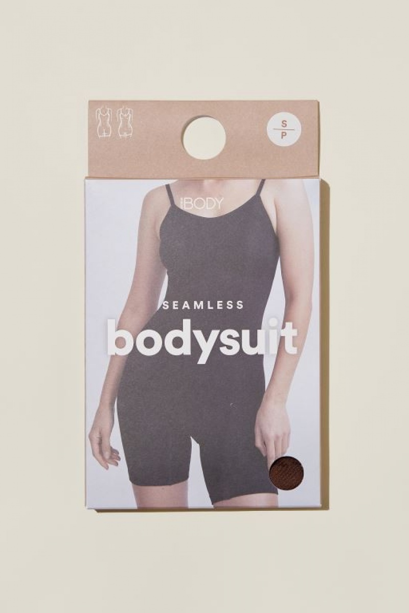 Cotton On Seamless Shapewear Bodysuit Short Women's Bras Espresso | 6NOvX7RMRmU