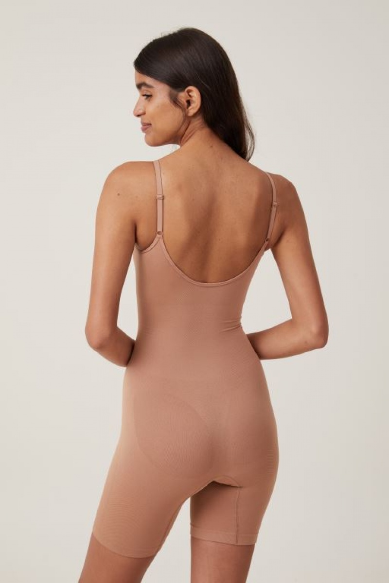 Cotton On Seamless Shapewear Bodysuit Short Women's Bras Maple | omYPn2CpAkj