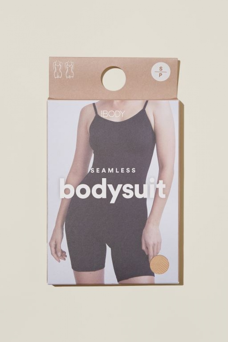 Cotton On Seamless Shapewear Bodysuit Short Women's Bras Frappe | DRJbi8XqRwQ