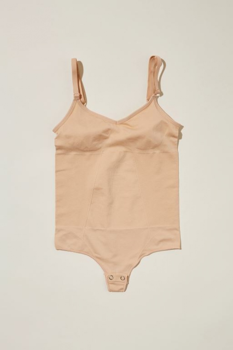 Cotton On Seamless Shapewear Smooth Bodysuit Women's Bras Frappe | kqOkAyQUj4m