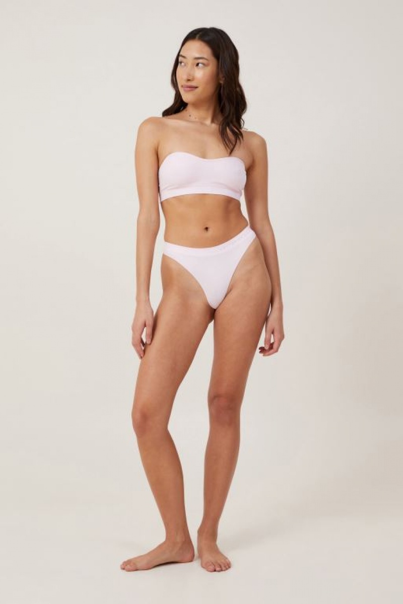 Cotton On Seamless Sweetheart Padded Bandeau Women's Bras Rose | zAIuqo7otY8
