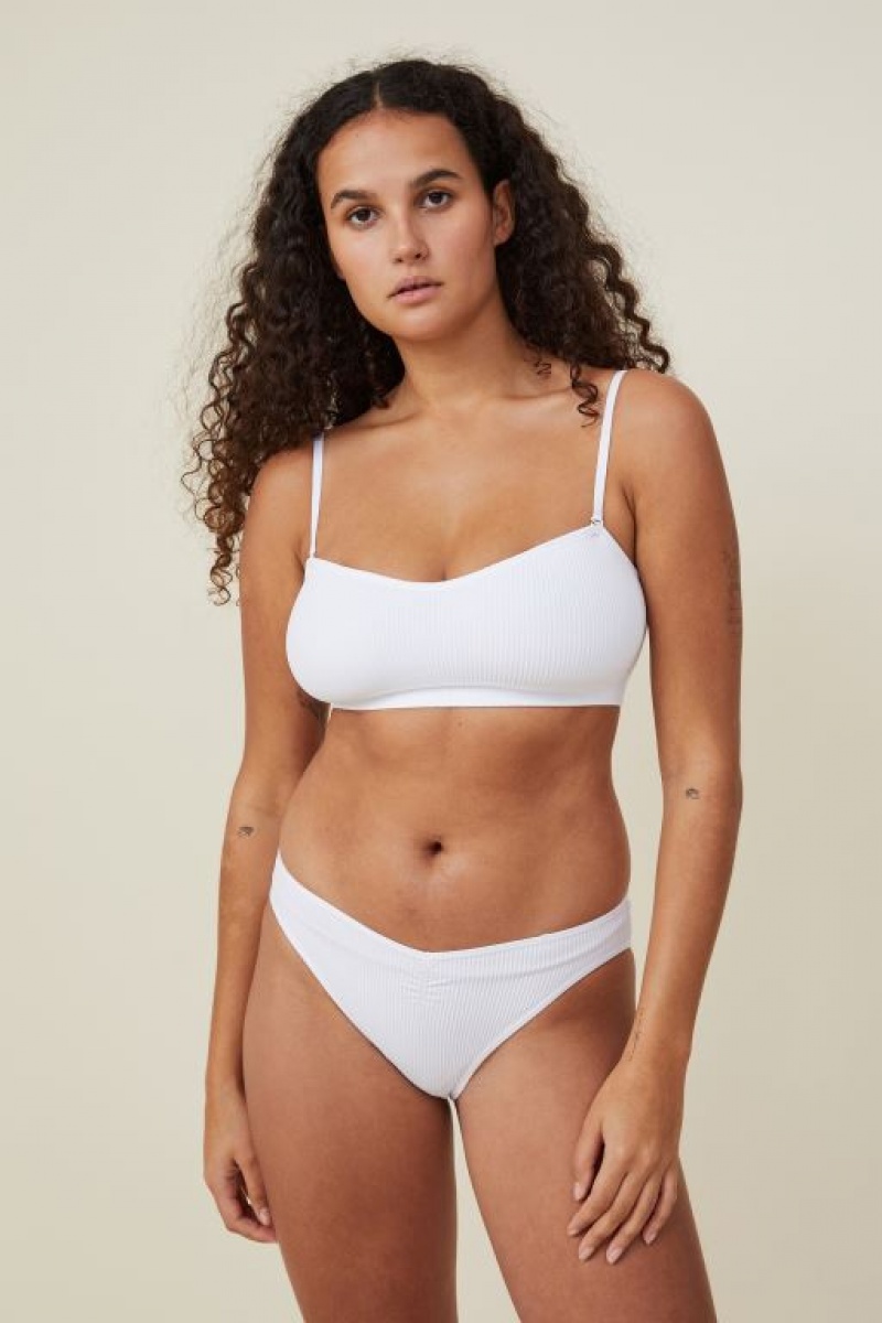 Cotton On Seamless Sweetheart Padded Bandeau Women's Bras White | ZRQIxPyGjBc