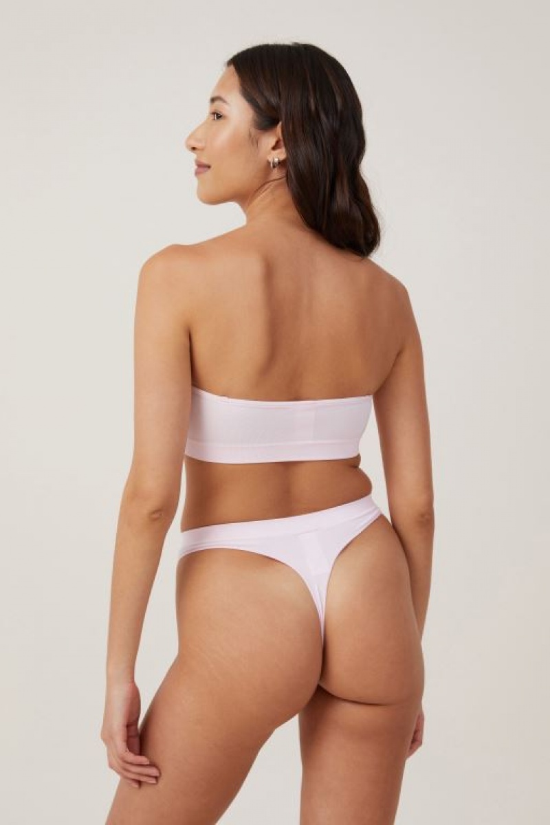 Cotton On Seamless Sweetheart Padded Bandeau Women's Bralette Rose | latwvYIDpmu