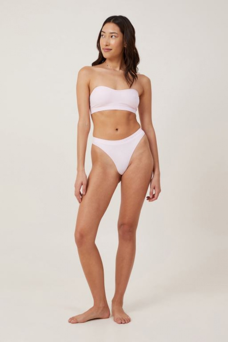 Cotton On Seamless Sweetheart Padded Bandeau Women's Bralette Rose | latwvYIDpmu