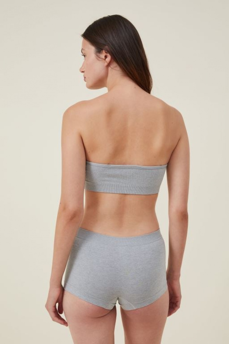 Cotton On Seamless Sweetheart Padded Bandeau Women's Bralette Grey | 03P1sjtLx35