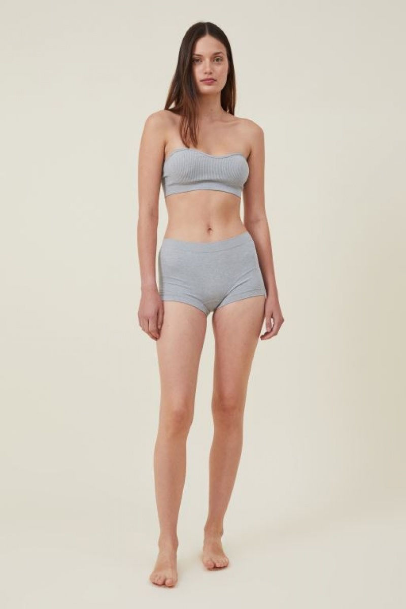 Cotton On Seamless Sweetheart Padded Bandeau Women's Bralette Grey | 03P1sjtLx35
