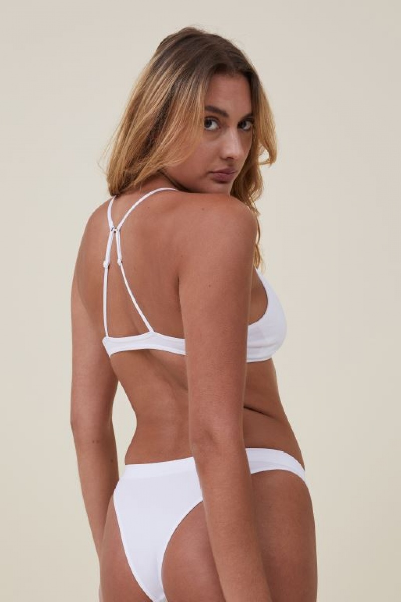 Cotton On Seamless Triangle Padded Bralette Women's Bras White | GcK27glQmt3