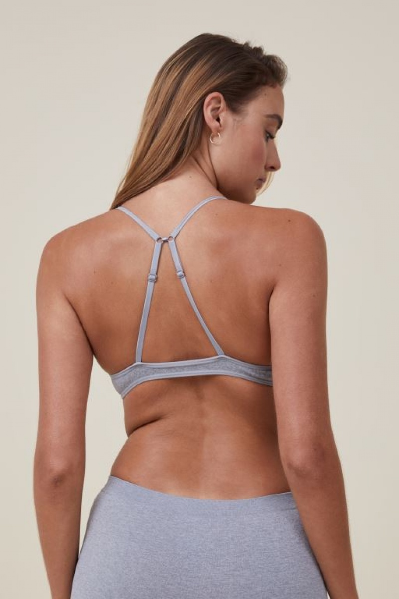 Cotton On Seamless Triangle Padded Women's Bralette Grey | gdD2fXUPPAM