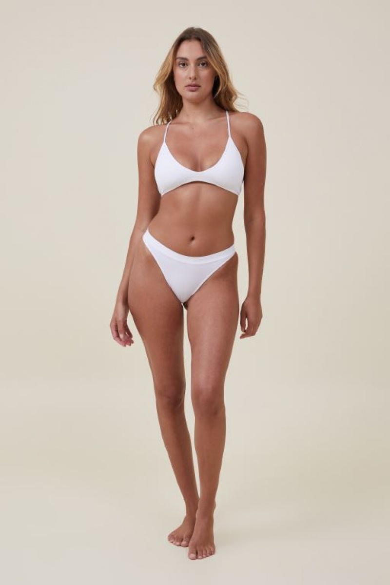Cotton On Seamless Triangle Padded Women's Bralette White | 1Phyo4oHrnH