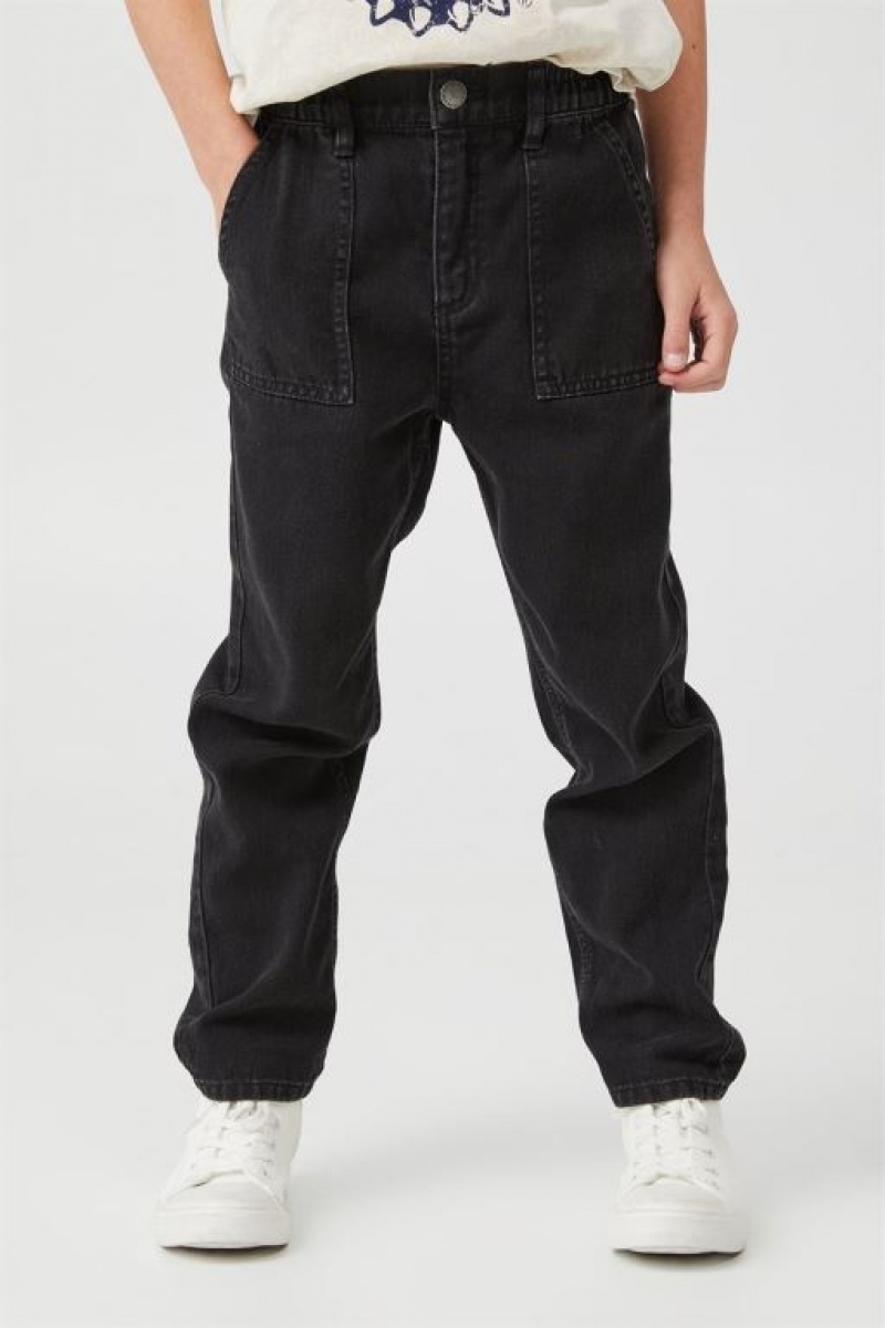 Cotton On Skate Fit Boys\' Jeans Black | TCXcU3yO2AY