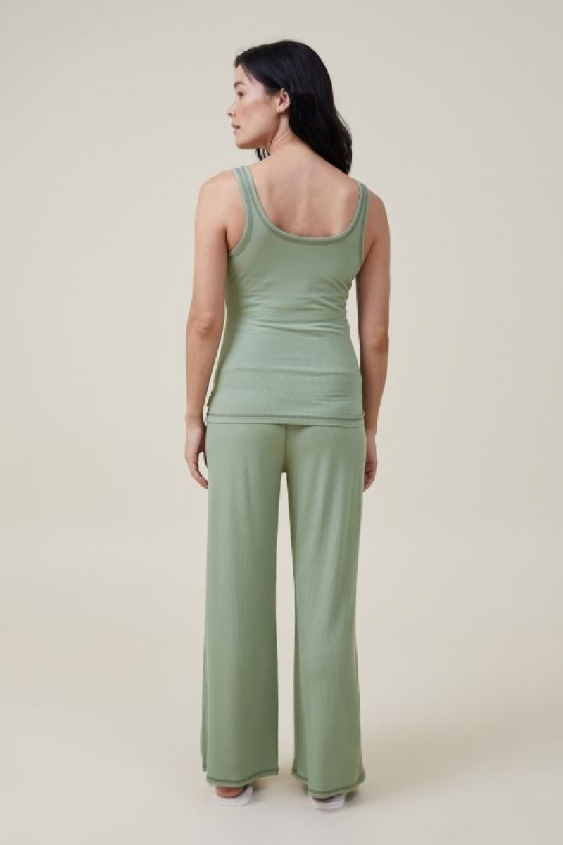 Cotton On Sleep Recovery Wide Leg Pant Women's Maternity Wear Green | W8PApEyGbig