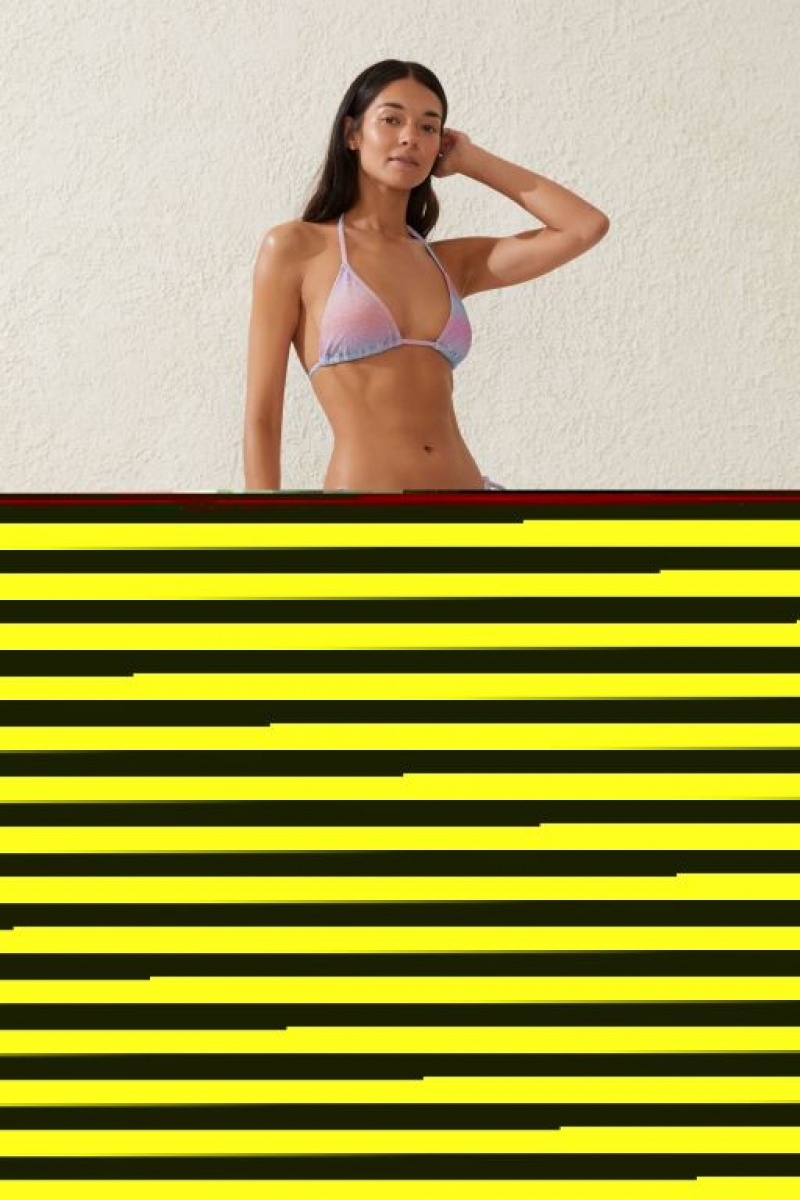 Cotton On Slider Triangle Women's Bikini Tops Metal | Ohj4GQpgSLd