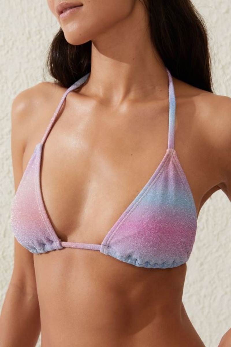 Cotton On Slider Triangle Women\'s Bikini Tops Metal | Ohj4GQpgSLd