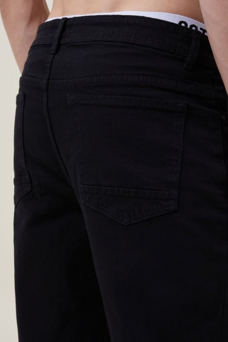 Cotton On Slim Straight Jean Men's Pants Black | GkCD9zCgD1R