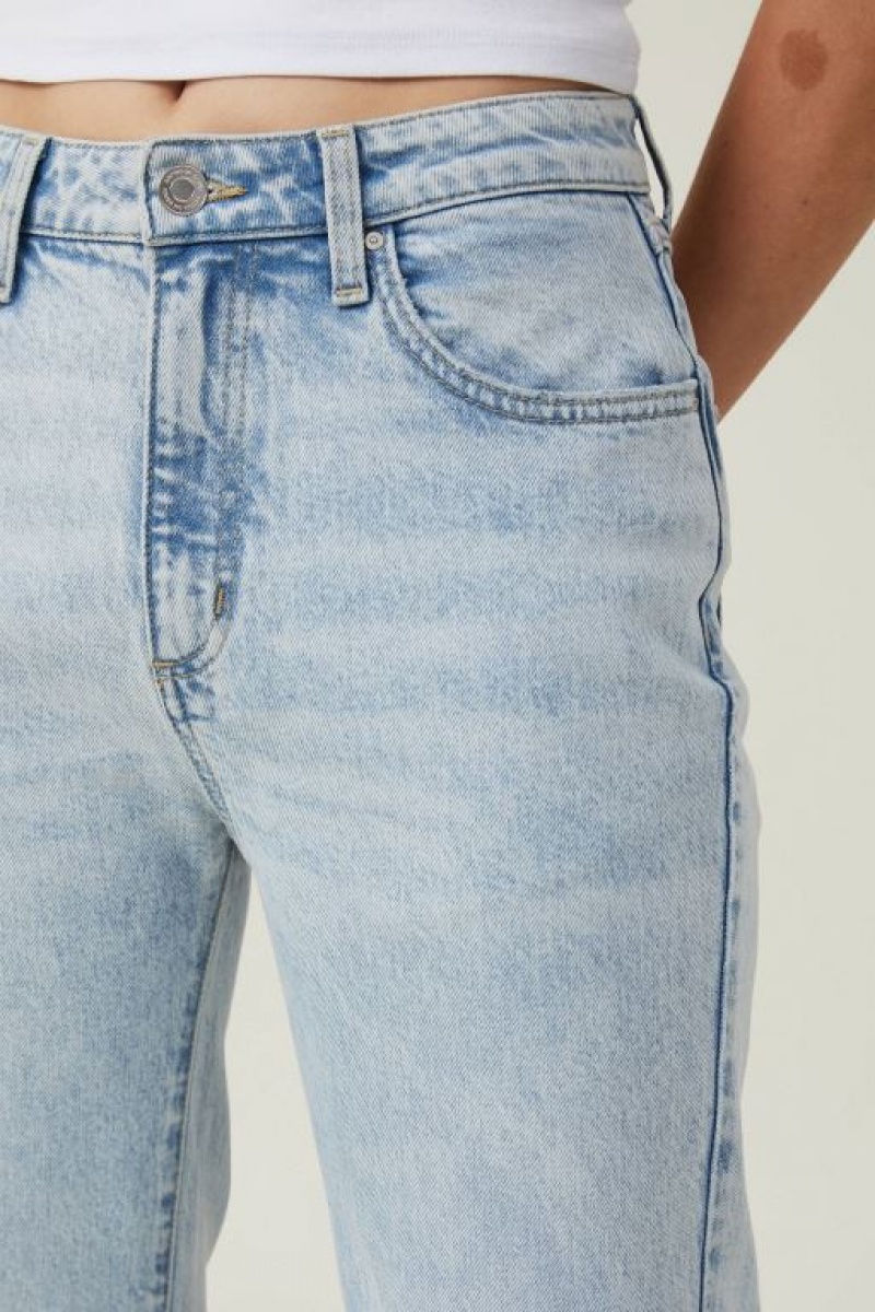 Cotton On Slim Straight Jean Women's Pants Blue | DsT0k8SlbIG