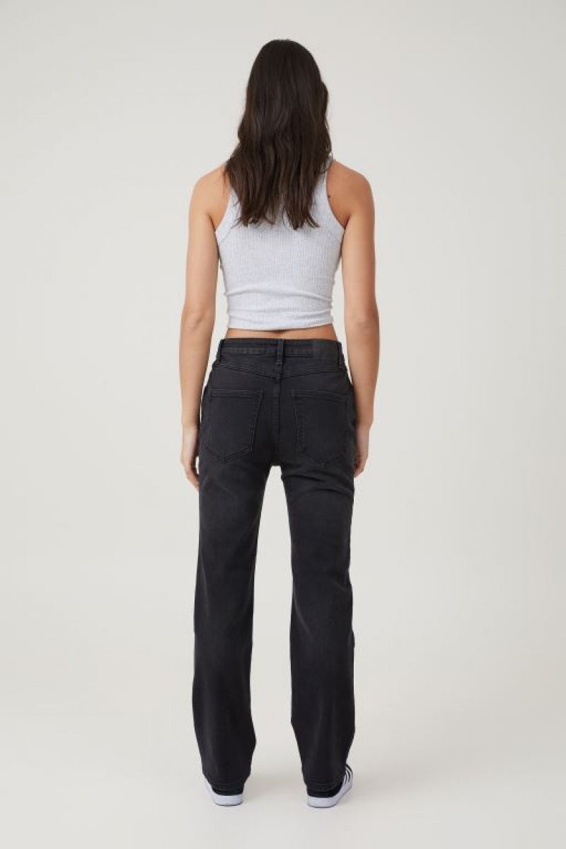 Cotton On Slim Straight Jean Women's Pants Black | 2cRAs8KjAfe