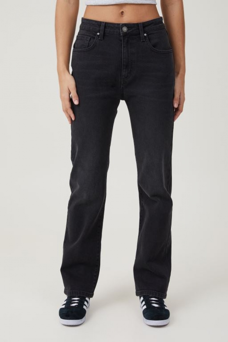 Cotton On Slim Straight Jean Women's Pants Black | 2cRAs8KjAfe
