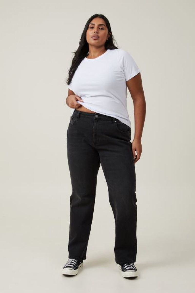 Cotton On Slim Straight Jean Women's Pants Black | 2cRAs8KjAfe