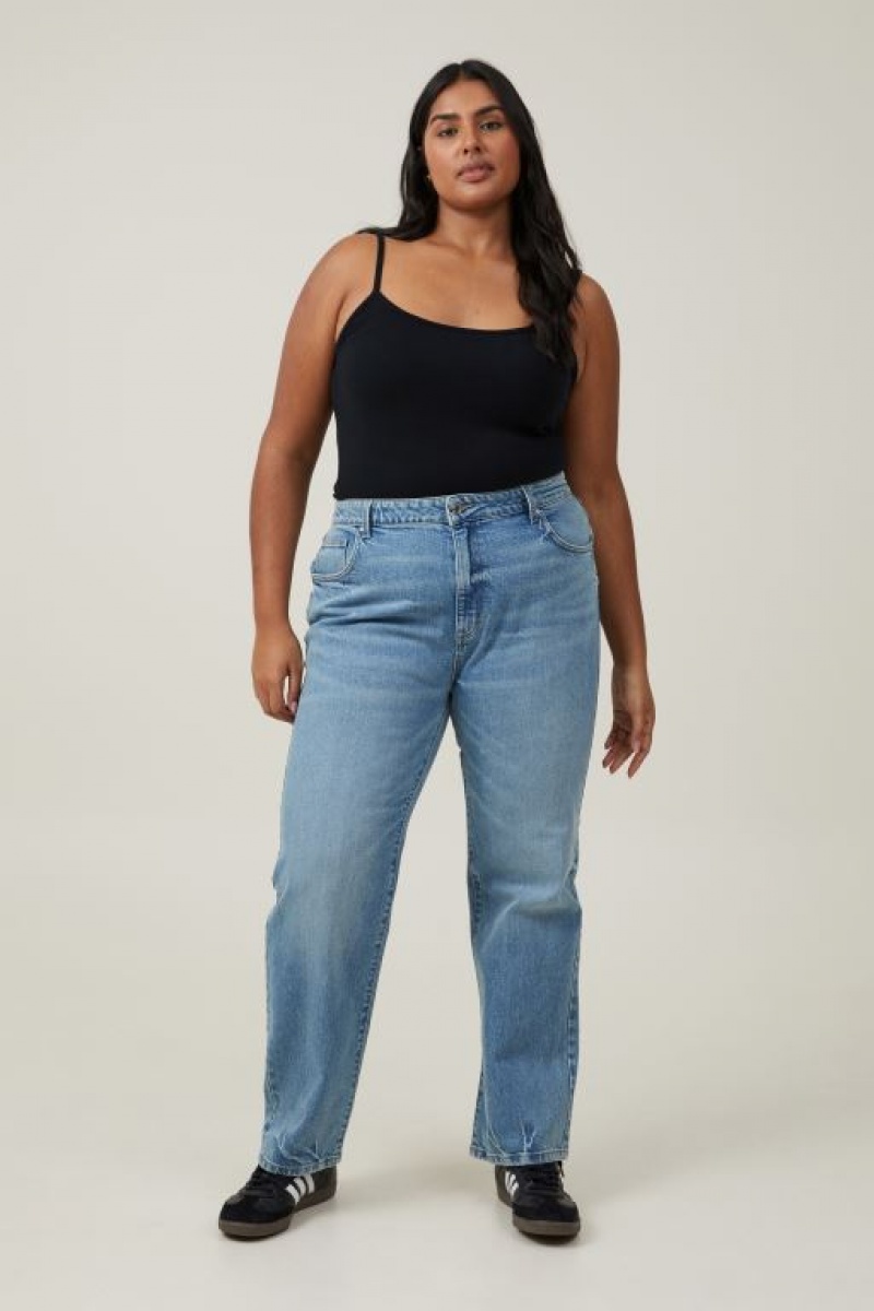 Cotton On Slim Straight Jean Women's Pants Blue | EdKc80ufnGf