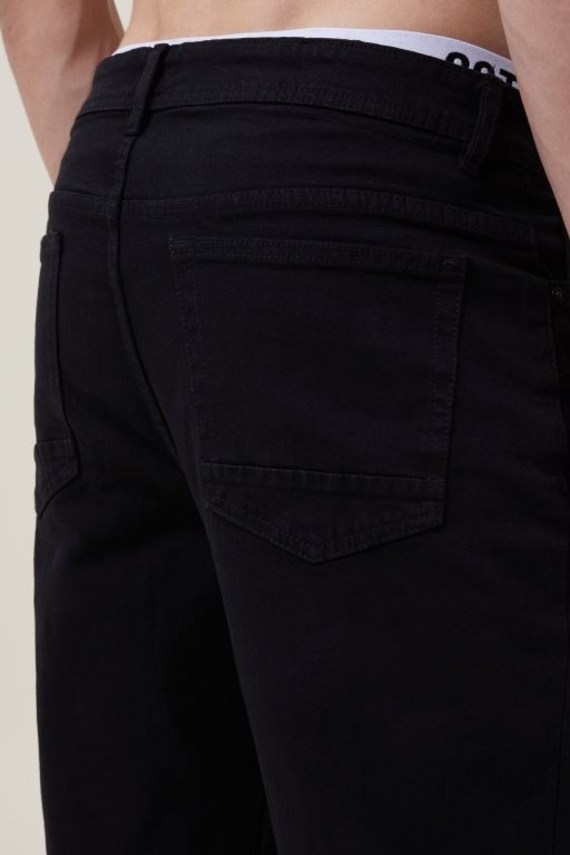 Cotton On Slim Straight Men's Jeans Black | ihYpbDRFy5j