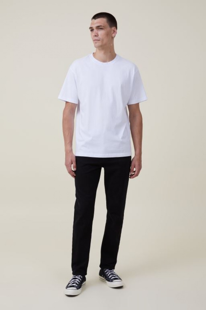 Cotton On Slim Straight Men\'s Jeans Black | ihYpbDRFy5j