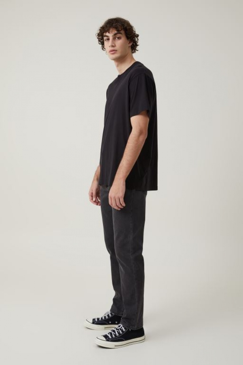 Cotton On Slim Straight Men's Jeans Black | 9M2SC9R5531