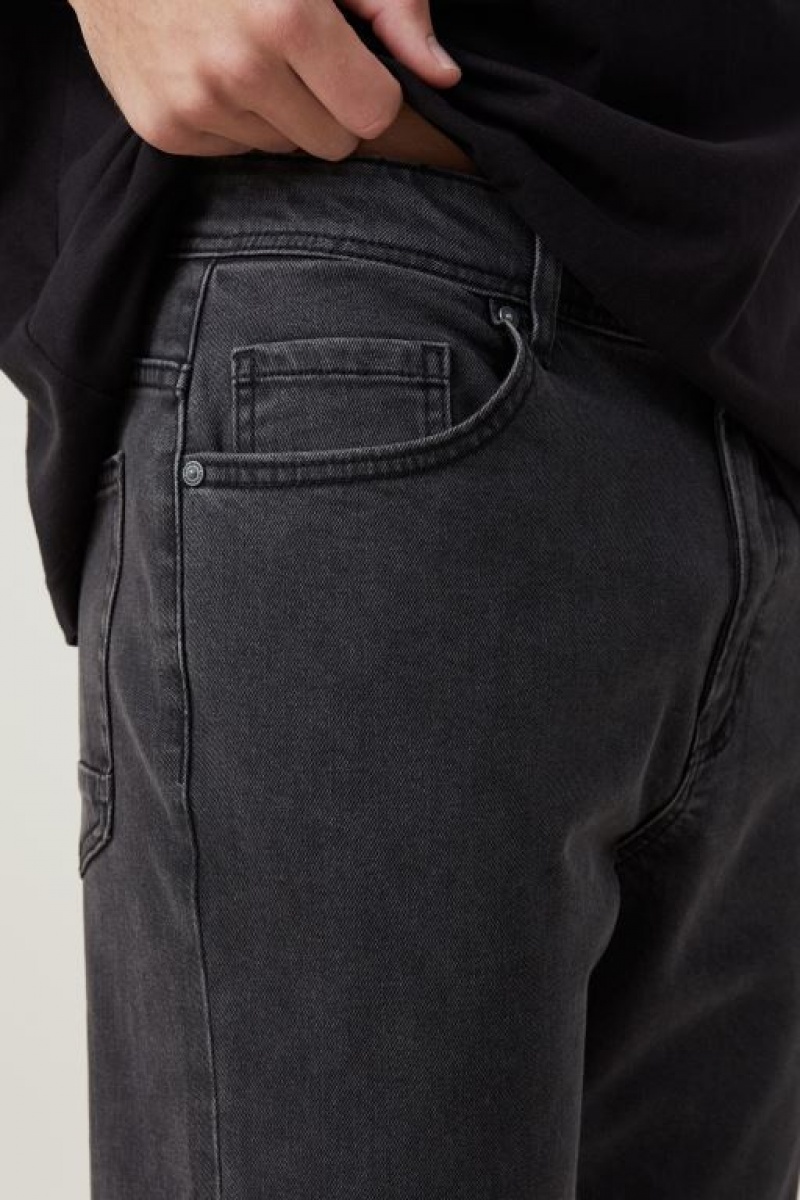 Cotton On Slim Straight Men's Jeans Black | 9M2SC9R5531