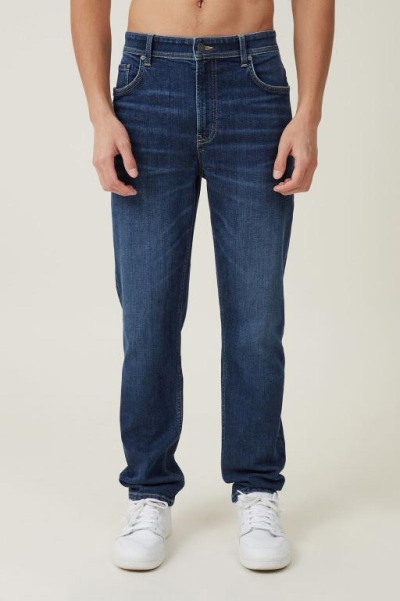 Cotton On Slim Straight Men's Jeans Blue | uX9gXZ4GQym