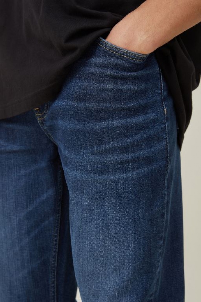 Cotton On Slim Straight Men's Jeans Blue | uX9gXZ4GQym