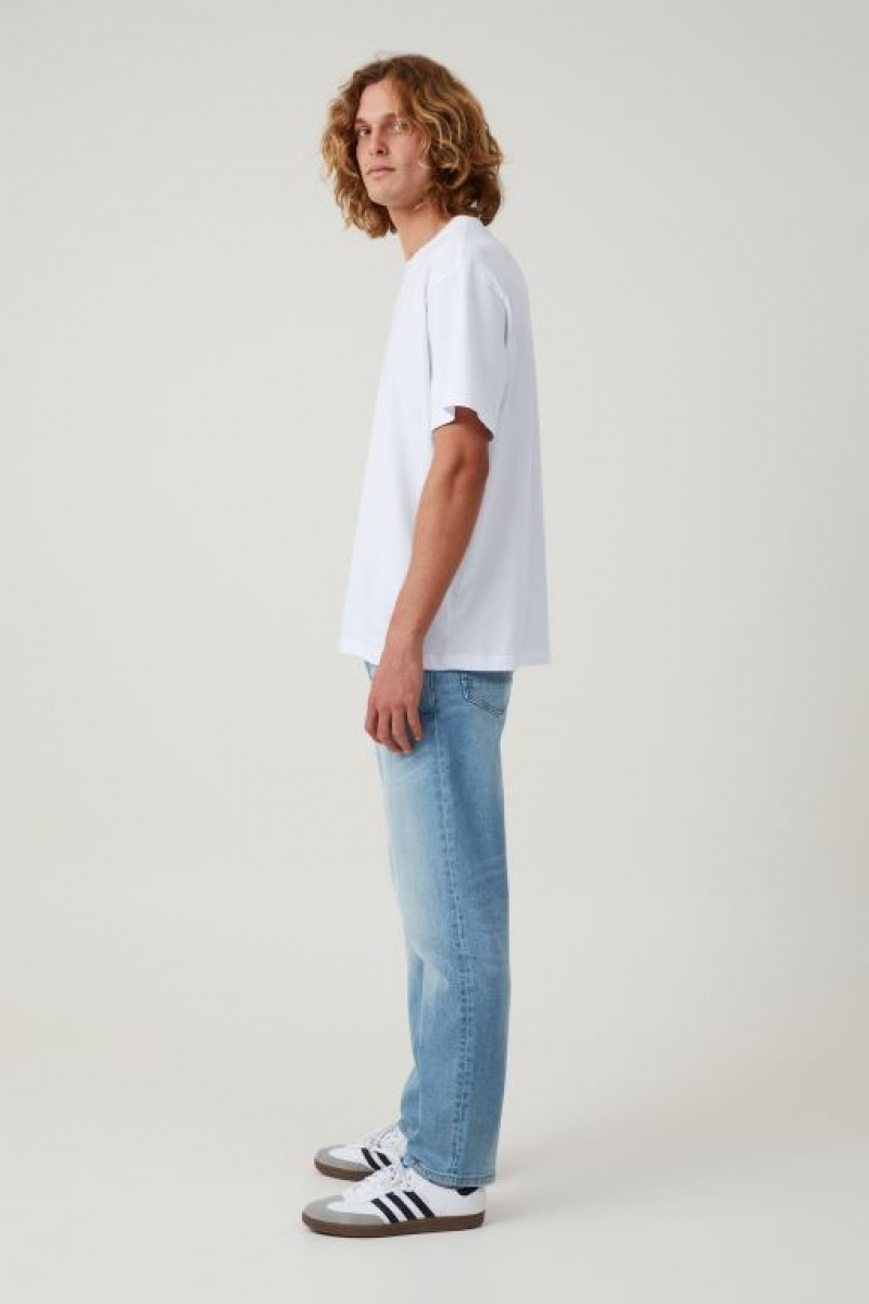 Cotton On Slim Straight Men's Jeans Blue | Wq2r5D5ZgDN