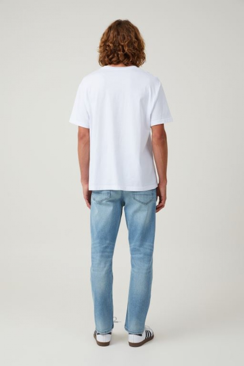 Cotton On Slim Straight Men's Jeans Blue | Wq2r5D5ZgDN