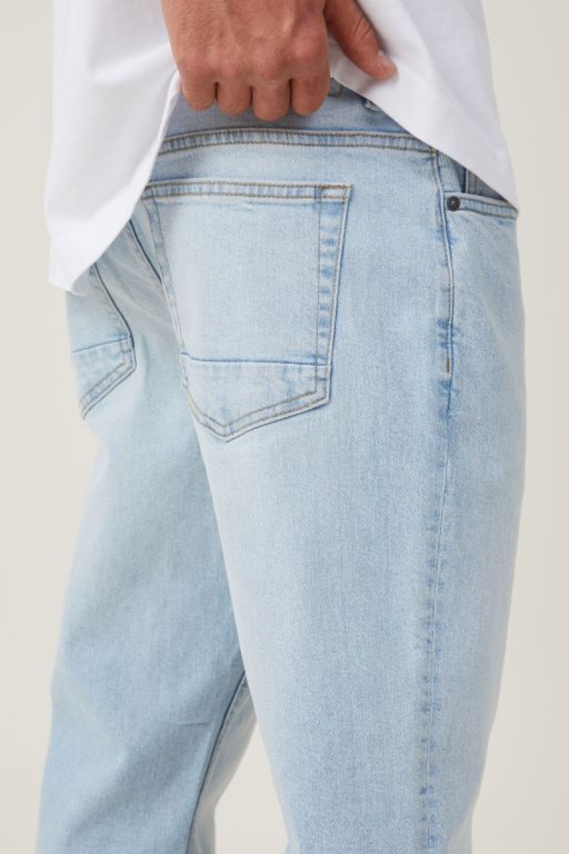 Cotton On Slim Straight Men's Jeans White Blue | ffbrzqijXir