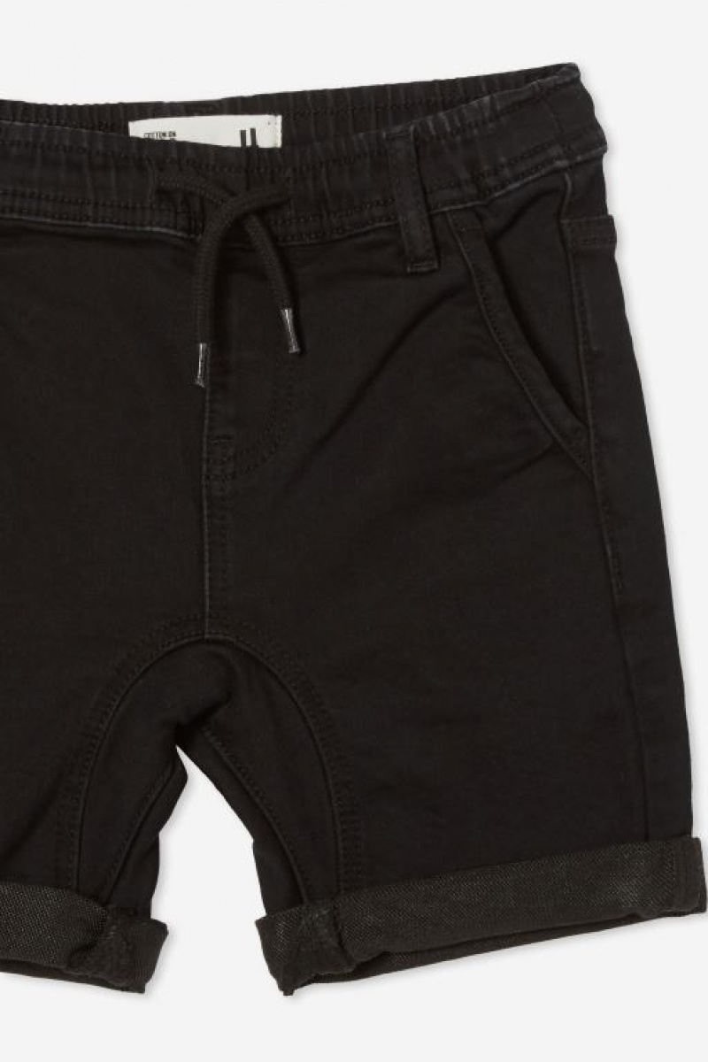 Cotton On Slouch Fit Boys' Shorts Black | XKs8eULmFhY