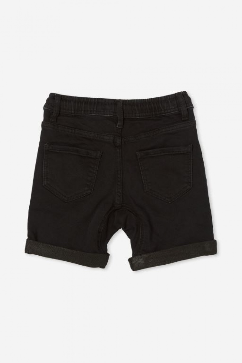 Cotton On Slouch Fit Boys' Shorts Black | XKs8eULmFhY