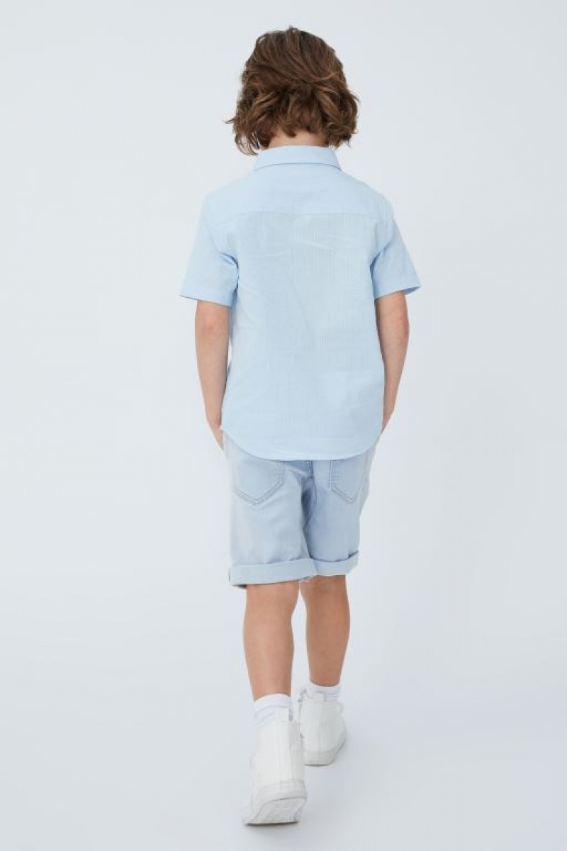 Cotton On Slouch Fit Boys' Shorts Light Blue | QcEJQw8CwNZ