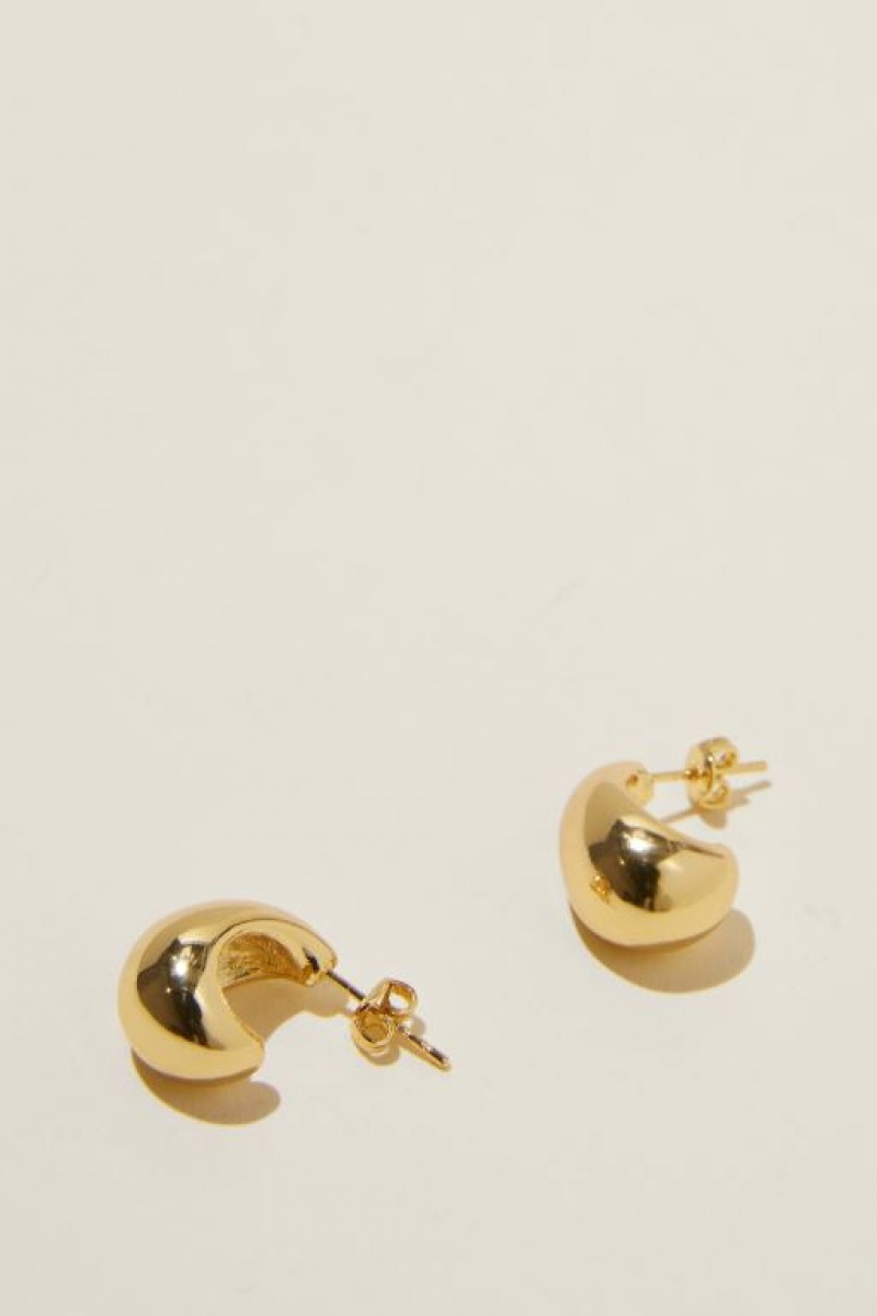 Cotton On Small Charm Earring Women's Jewellery Gold | oPVu7bdE5F0