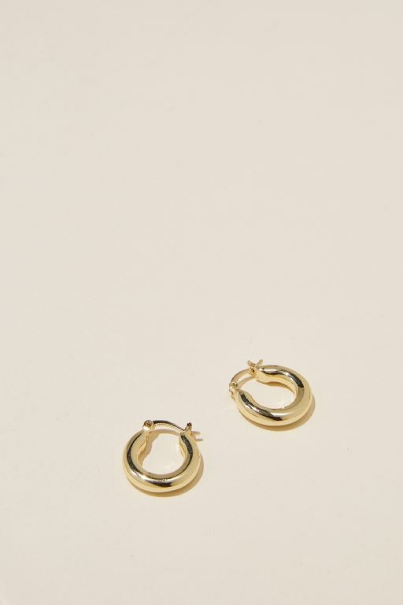 Cotton On Small Hoop Earring Women\'s Jewellery Gold | hozYUa1Nh70