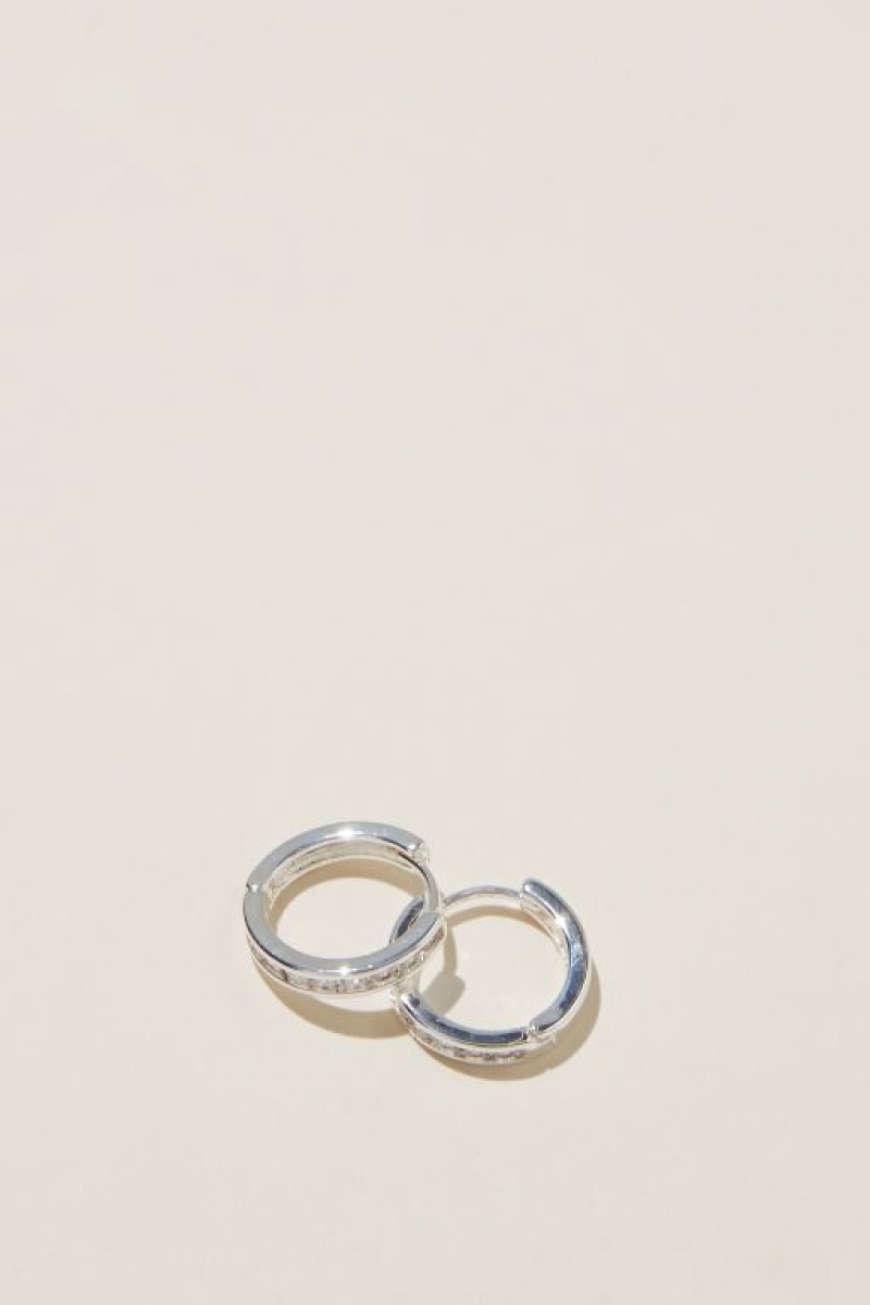 Cotton On Small Hoop Earring Women\'s Jewellery Silver | GGhNGOZB7vO