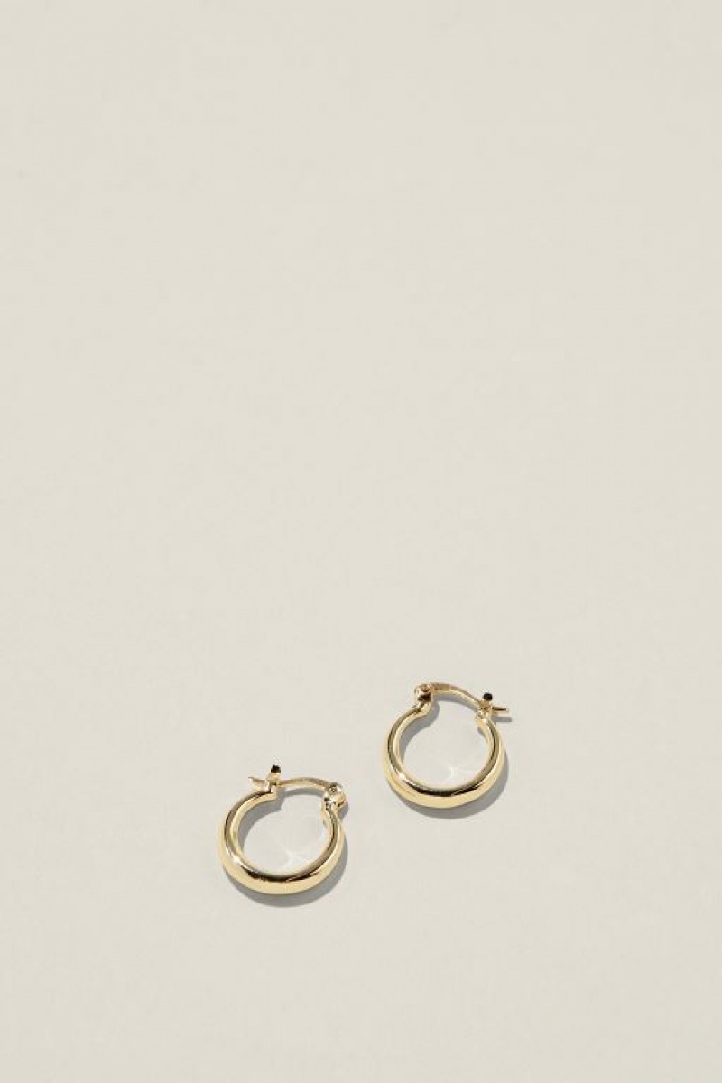 Cotton On Small Hoop Earring Women's Jewellery Gold | uvy6upKdTnI