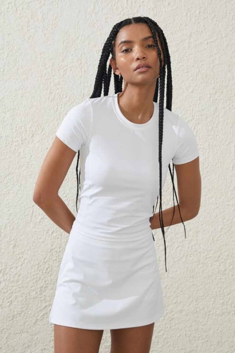 Cotton On Smoothing Movement Skirt Women's Shorts White | EZMWxfUQFzn