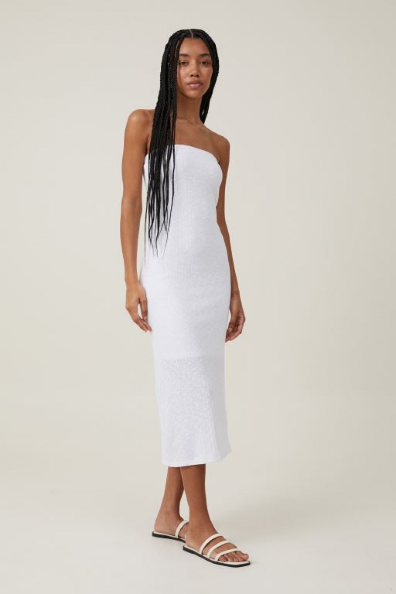 Cotton On Snow Tube Women's Maxi Dress White | h8aQwPZE5YA