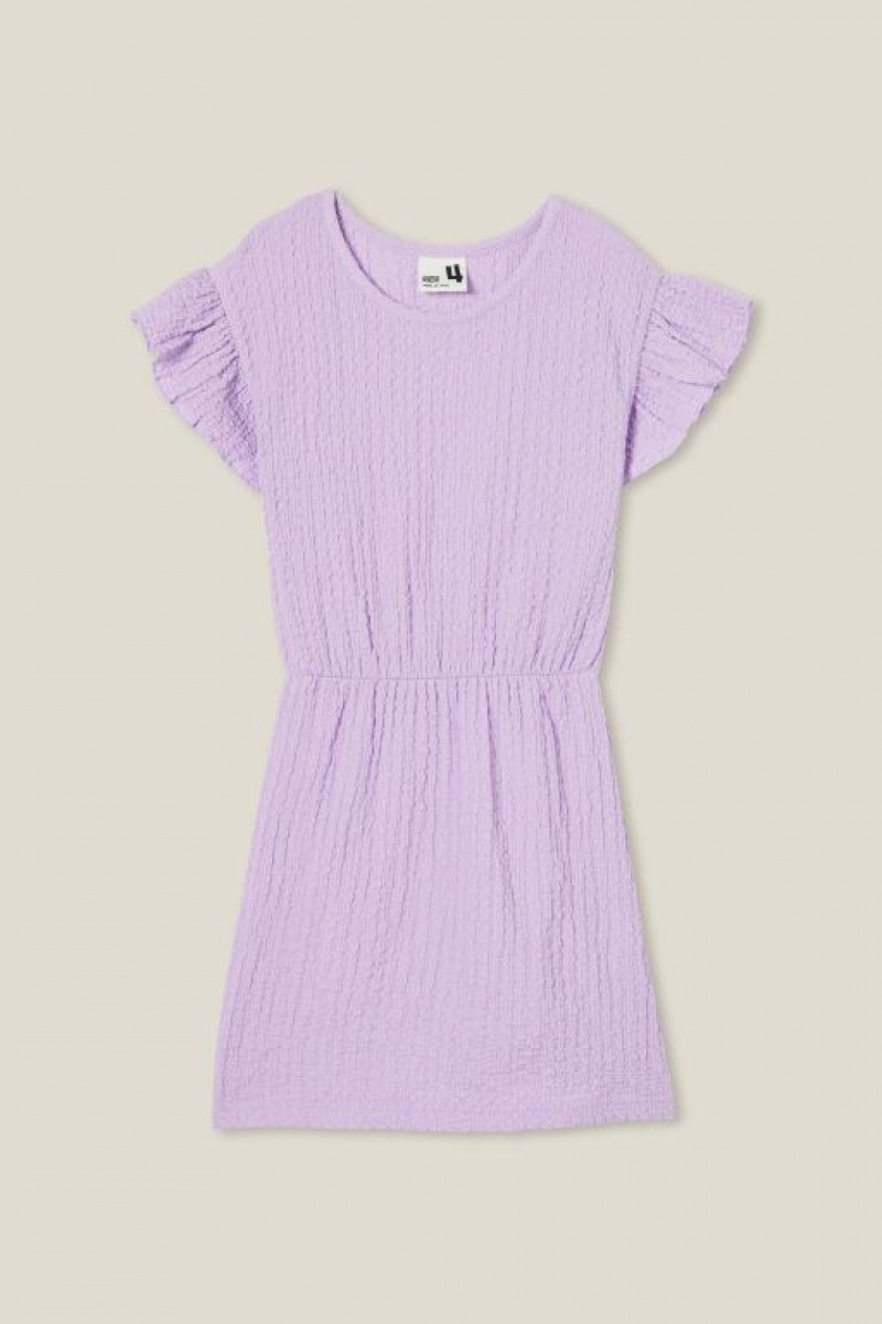 Cotton On Sonia Short Sleeve Girls\' Dress Purple | RZkJNBkUpCx
