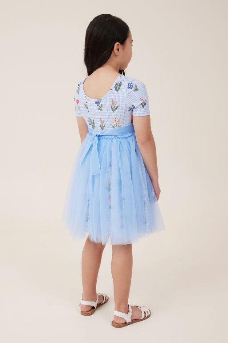 Cotton On Sophia Up Girls' Dress Blue | GkP1Kjqjvjj