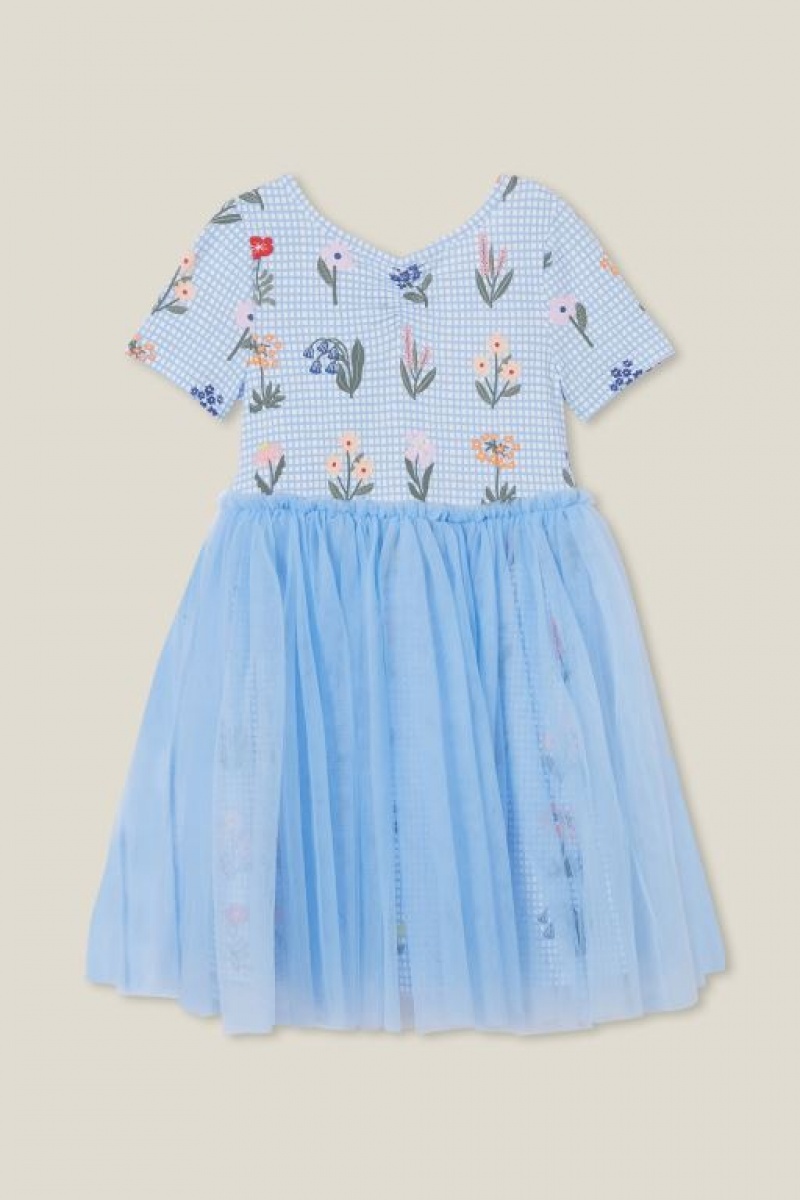 Cotton On Sophia Up Girls' Dress Blue | GkP1Kjqjvjj