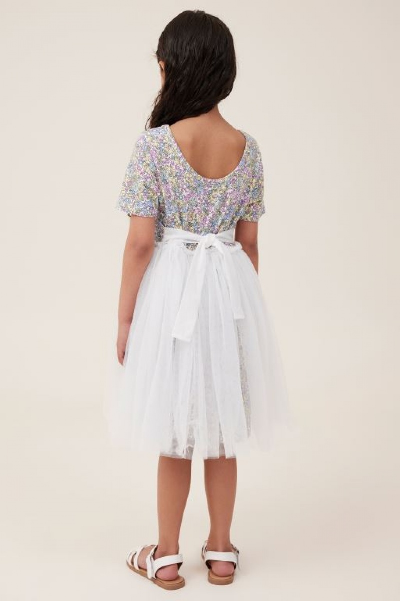 Cotton On Sophia Up Girls' Dress Light Yellow | sT8MZ87P3xB