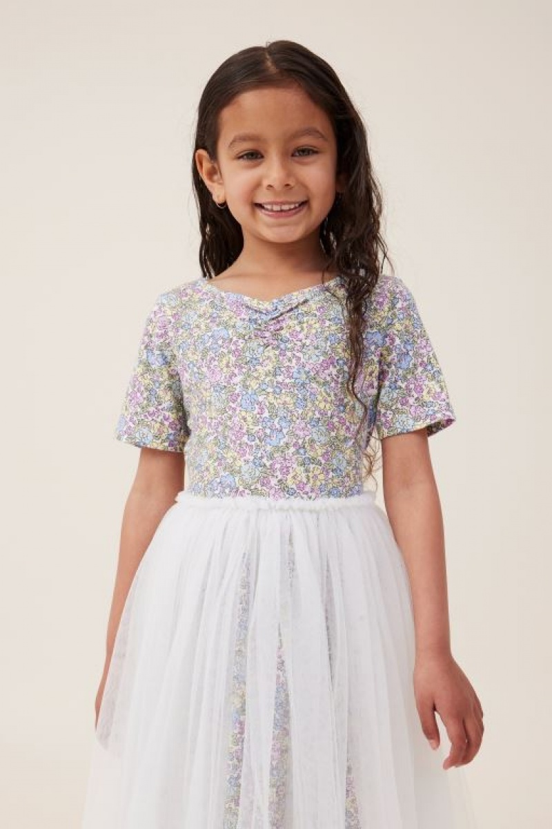 Cotton On Sophia Up Girls' Dress Light Yellow | sT8MZ87P3xB