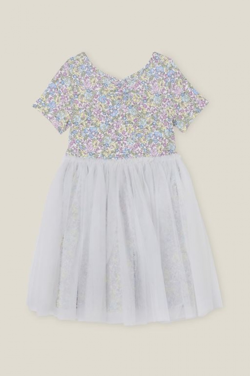 Cotton On Sophia Up Girls' Dress Light Yellow | sT8MZ87P3xB