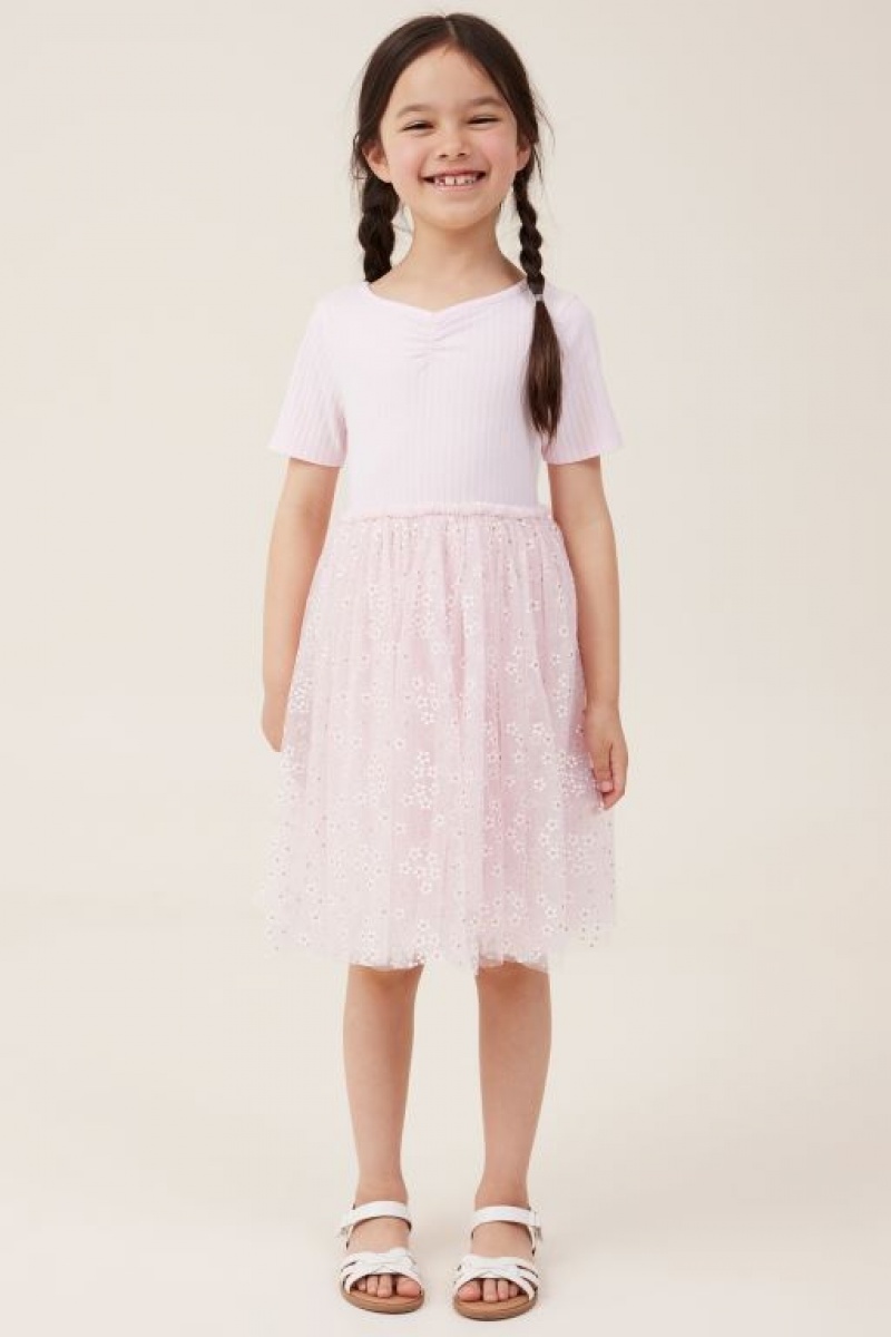 Cotton On Sophia Up Girls' Dress Pink | uNC2dN96oFV