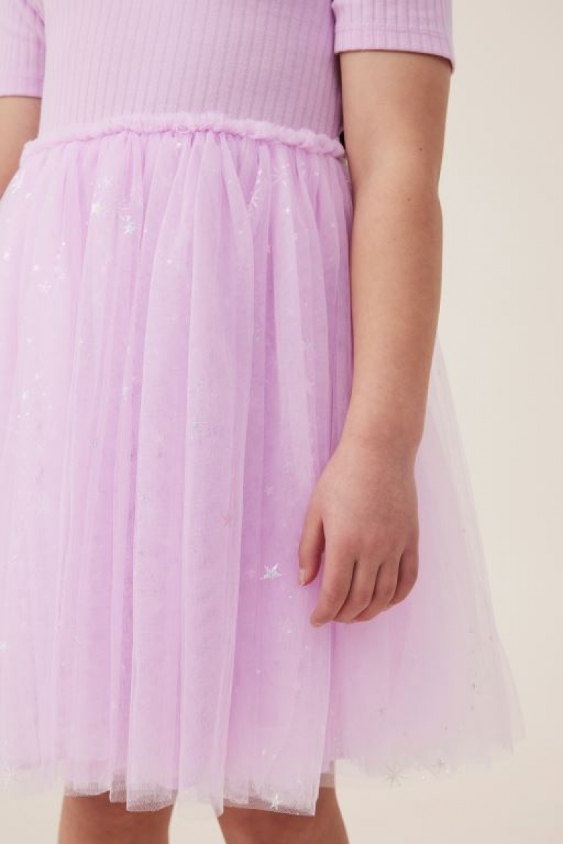 Cotton On Sophia Up Girls' Dress Purple | luvCgSoTGF3