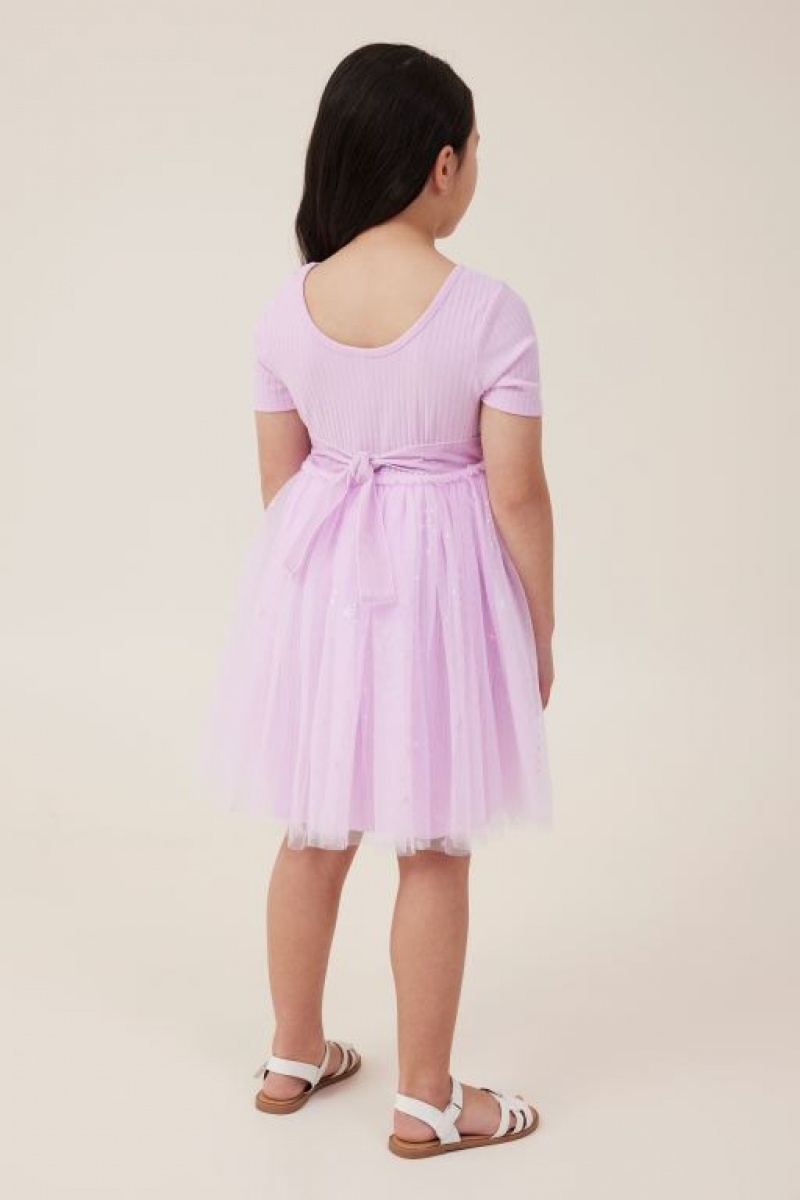 Cotton On Sophia Up Girls' Dress Purple | luvCgSoTGF3